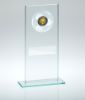 Picture of Jade Glass With Silver Football (1in Centre) - 7.25in