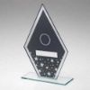 Picture of Grey|silver Printed Glass Diamond With Silver Stars - (1in Centre) 7.25in