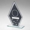 Picture of Grey|silver Printed Glass Diamond With Silver Stars - (1in Centre) 7.25in
