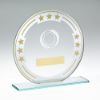 Picture of Jade Round Glass With Silver|gold Detail (1in Centre) - 5.5in
