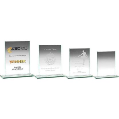 Picture of Jade Glass Rectangle Plaque (10mm Thickness) - 6.5in