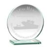 Picture of Jade Glass Round Plaque (10mm Thick) - 3.75in