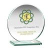 Picture of Jade Glass Round Plaque (10mm Thick) - 3.75in