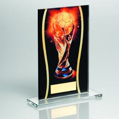 Picture of Xxx Clear Glass Rectangle With Printed Football Design (5mm Thick)