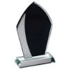 Picture of Black Backed Clear Glass Arrowhead With Silver Detail - 7.75in