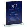 Picture of Blue Marble Backed Jade Glass Rectangle (4mm Thick) - 7.25in