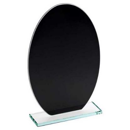 Picture of Black Backed Jade Glass Oval(4mm Thick)