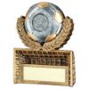 Picture of Brz|pew|gold Mini Football Wreath On Net With Plate (1in Centre) - 4in