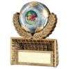 Picture of Brz|pew|gold Mini Football Wreath On Net With Plate (1in Centre) - 4in