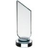 Picture of Clear Glass Plaque With Black Neck And Round Base - 6.25in