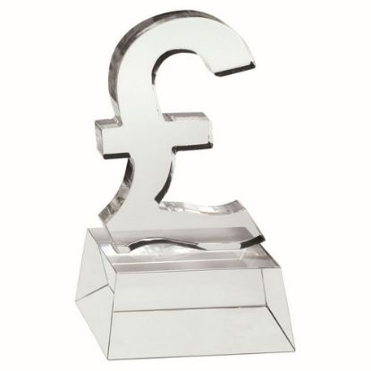 Picture of Clear Glass Pound Sign On Base - 4.75in