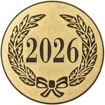 Picture of Metal 2026 Year Date Centre 25mm Gold - 1in