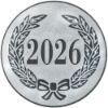 Picture of Metal 2026 Year Date Centre 25mm Silver - 1in