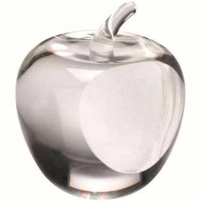 Picture of Clear Glass Apple Paperweight With Presentation Case