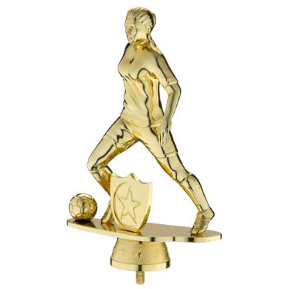 Picture of Gold Female Plastic Football Figure (1in Centre)