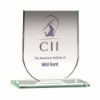 Picture of Jade Glass Shield Plaque (6mm Thick) - 3.75in