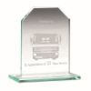 Picture of Jade Glass Chamfered Rectangle Plaque (6mm Thick) - 3.75in
