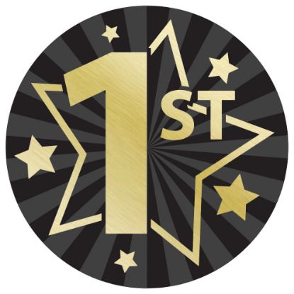 Picture of 1st Gold~black Printed Centre 50mm