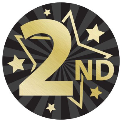 Picture of 2nd Gold~black Printed Centre 50mm