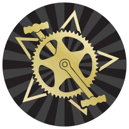 Picture of Cycling Gold~black Printed Centre 50mm