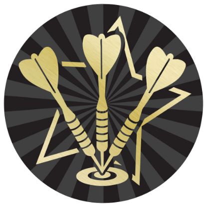 Picture of Darts Gold~black Printed Centre 50mm