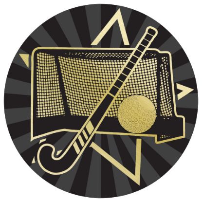 Picture of Hockey Gold~black Printed Centre 50mm
