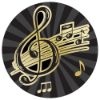 Picture of Music Gold|black Printed Centre 50mm - 2in