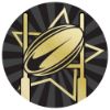 Picture of Rugby Gold|black Printed Centre 50mm - 2in