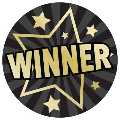 Picture of Winner Gold~black Printed Centre 50mm