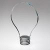 Picture of Clear Glass Lightbulb Plaque On Metal Screw Base (Approx 10mm Thick) - 7.75in