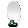 Picture of Clear Glass Oval And Golf Ball With Green Highlights (10mm Thick) - 7.25in