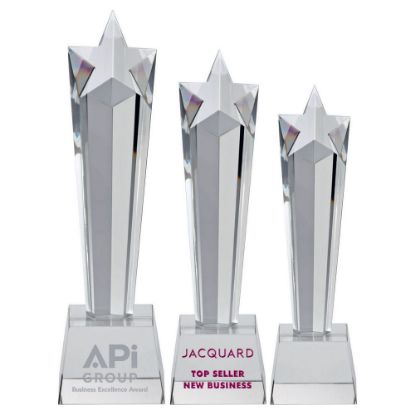 Picture of Clear Glass Star Column On Base