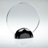 Picture of Clear Glass Round Plaque (10mm Thick) In Gun Metal Base - 8in