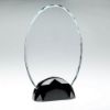 Picture of Clear Glass Oval Plaque (10mm Thick) In Gun Metal Base - 9.5in
