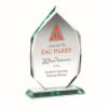 Picture of Jade Glass Diamond Plaque On Base (15mm Thick) - 6.5in