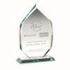 Picture of Jade Glass Diamond Plaque On Base (15mm Thick) - 6.5in