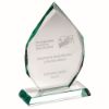 Picture of Jade Glass Diamond Plaque On Base (15mm Thick) - 6.5in