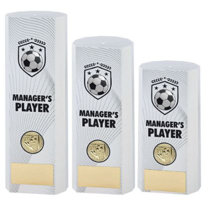 Picture of White Plastic Filled Column Football Managers Player (1in Cen) - 6in