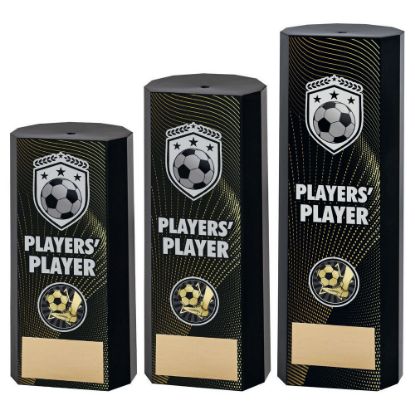 Picture of Black Plastic Filled Column Football Players Player (1in Cen) - 8.25in