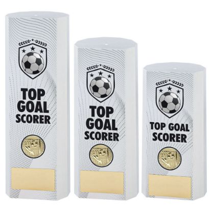 Picture of White Plastic Filled Column Football Top Goal Scorer (1in Cen) - 6in