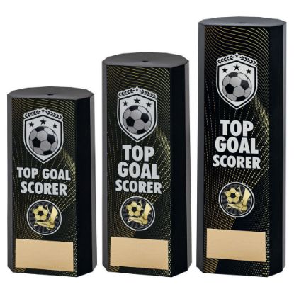 Picture of Black Plastic Filled Column Football Top Goal Scorer (1in Cen) - 8.25in
