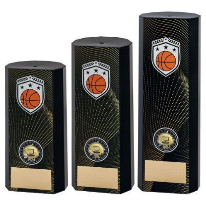 Picture of Black Plastic Filled Column Basketball (1in Cen)