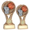 Picture of Brz|gold|pew Basketball Round Wreath On V Riser With Plate (1in Cen) - 6in