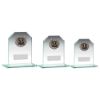 Picture of Jade Glass Rectangle Plaque With Silv|blk Wreath Trim Trophy (1in Cen) - 4.5in
