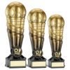 Picture of Gold|black Filled Plastic Football Net Column With Plate (1in Cen) - 6in