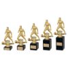 Picture of Gold|blk Plastic Male Football Figure On Blk Marble Trophy (1in Cen) - 6.75in