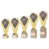 Picture of Gold Holder + Player Of The Year Disc & Cream Marble Trophy (1in Cen) - 7.75in