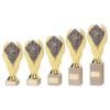 Picture of Gold Holder + Players' Player Disc & Cream Marble Trophy (1in Cen) - 11in