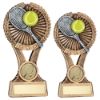 Picture of Brz|gold|pew Tennis Round Wreath On V Riser With Plate (1in Cen) - 5in