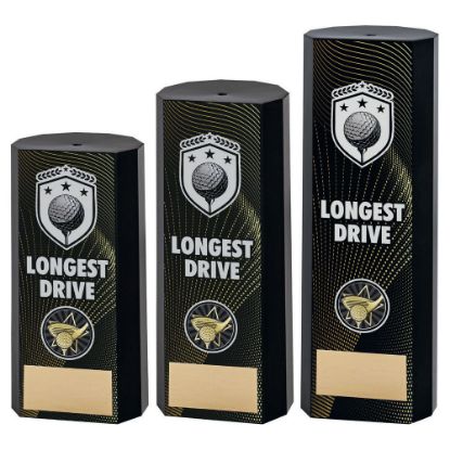 Picture of Black Plastic Filled Column Golf Longest Drive (1in Cen)